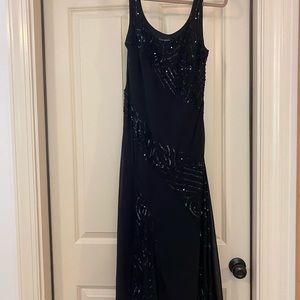 Black cocktail sequined dress